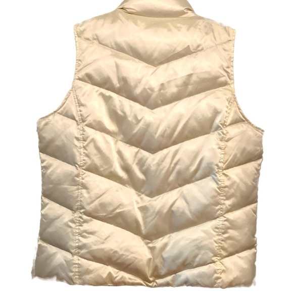 Eddie Bauer Cream Quilted Puffer Vest - Picture 2 of 4
